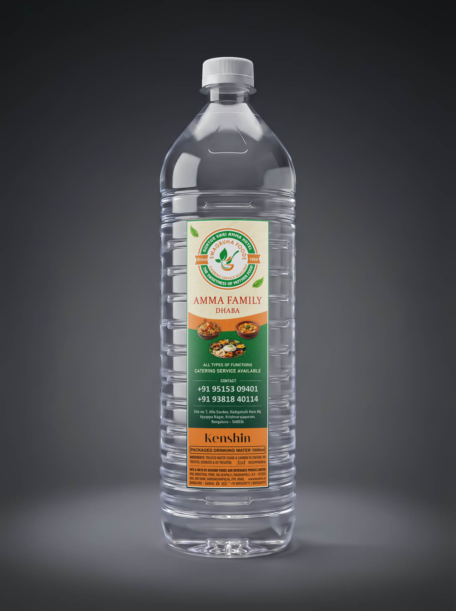 Amma Family Dhaba Customized Bottle_1000ml-Classic